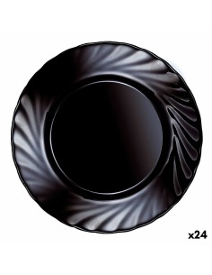 Plato de Postre Luminarc Trianon Negro Vidrio (Ø 19,5 cm) (24 Unidades) de Luminarc, Platos y fuentes - Ref: S2709058, Precio...