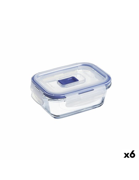 Boîte à lunch hermétique Luminarc Pure Box Active 380 ml 12 x 9 cm Bicolore verre (6 Unités) | Tienda24 Tienda24.eu