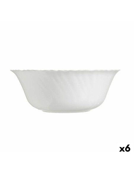 Saladier Luminarc Feston Blanc verre (25 cm) (6 Unités) | Tienda24 Tienda24.eu