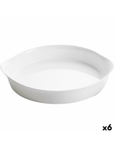 Molde para o Forno Pyrex Classic Redondo Plano Transparente 25 x 25 x 4 cm (6 Unidades) | Tienda24 Tienda24.eu