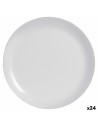 Plato Llano Luminarc Diwali Gris Vidrio Vidrio templado (Ø 27 cm) (24 Unidades) | Tienda24 Tienda24.eu