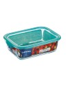 Rectangular Lunchbox with Lid Luminarc Keep'n Lagon 12 x 8,5 x 5,4 cm Turquoise 380 ml Glass (6 Units) | Tienda24 Tienda24.eu