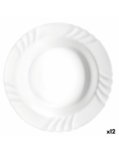 Assiette plate Bidasoa Fosil Blanc Céramique Oblongue 28 x 24,8 x 2,5 cm (6 Unités) | Tienda24 Tienda24.eu