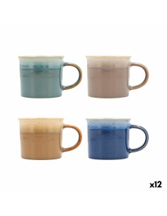 Cup Coffee Porcelain Golden White 500 ml 24 Units | Tienda24 Tienda24.eu