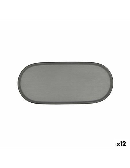 Snack tray Bidasoa Gio Grey Plastic 28 x 12 cm 12 Units | Tienda24 Tienda24.eu