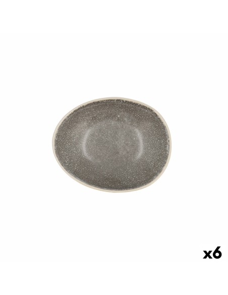 Bol Bidasoa Gio 15 x 12,5 x 4 cm Cerámica Gris (6 Unidades) | Tienda24 Tienda24.eu