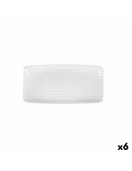 bandeja de aperitivos Ariane Artisan Cerâmica Branco 30 x 15 cm (6 Unidades) | Tienda24 Tienda24.eu