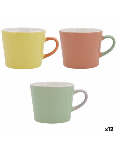 Cup Quid Vitamina Ceramic Bicoloured 350 ml (12 Units) | Tienda24 Tienda24.eu