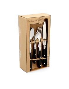 Set de Cubiertos Pradel essentiel Ecorce 20 Piezas Acero Metal | Tienda24 Tienda24.eu