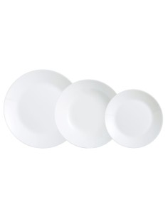 Set de Vajilla Luminarc Zelie Blanco Vidrio 18 Piezas de Luminarc, Vajillas combinadas - Ref: S2710478, Precio: €20.58, Descu...