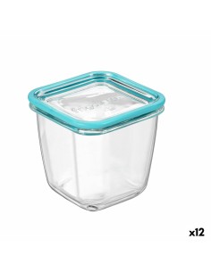 Bote DKD Home Decor Azul Blanco Verde Natural Silicona Bambú Vidrio de Borosilicato 700 ml 10 x 10 x 13 cm (2 Unidades) | Tienda24 Tienda24.eu