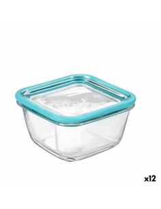 Boîte DKD Home Decor Bambou Verre Borosilicaté Shabby Chic 700 ml 10 x 10 x 12,5 cm (4 Unités) | Tienda24 Tienda24.eu