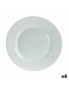 Assiette creuse Rayures Porcelaine Bleu Blanc 6 Unités (20 x 4,7 x 20 cm) | Tienda24 Tienda24.eu