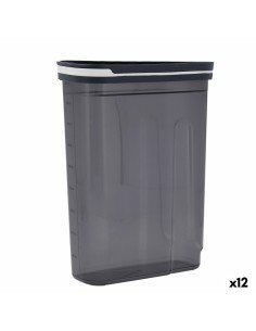 Barattolo Quid City Con coperchio Dispenser 2,7 L Grigio Plastica (12 Unità) da Quid, Conservazione di alimenti - Ref: S27106...