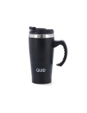 Taza Termo con Tapa Quid Cocco Con asa Acero Inoxidable Negro 450 ml | Tienda24 Tienda24.eu