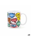 Taza Quid Wow Cómics Multicolor Cerámica 330 ml (12 Unidades) | Tienda24 Tienda24.eu