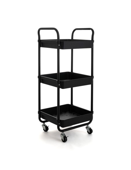 Vegetable trolley Quid Apolo Black Metal 34,5 x 29,5 x 77 cm | Tienda24 Tienda24.eu