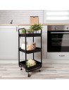 Vegetable trolley Quid Apolo Black Metal 34,5 x 29,5 x 77 cm | Tienda24 Tienda24.eu