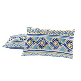 Funda de almohada Alexandra House Living Vinia Azul 50 x 75 cm (2 Unidades) de Alexandra House Living, Sábanas y fundas de al...