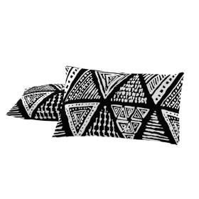 Pillowcase Alexandra House Living Yaqui Black 50 x 75 cm (2 Units) by Alexandra House Living, Sheets and pillowcases - Ref: D...