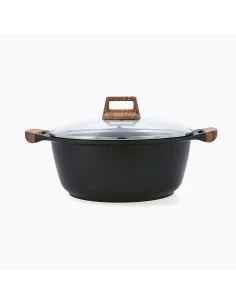 Casseruola con coperchio Quid Karbon Alluminio fuso Nero 24 cm da Quid, Tegami - Ref: S2710935, Precio: €27.37, Descuento: %