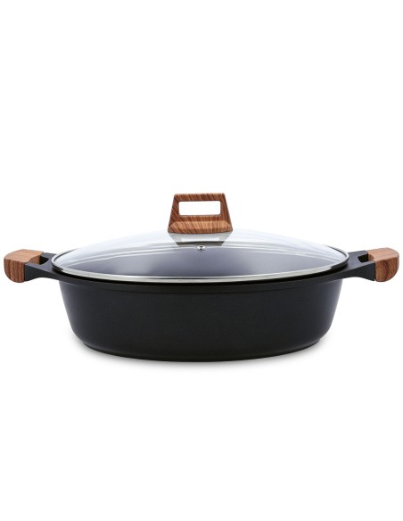 Casserole avec Couvercle Quid Karbon Aluminium fondu Noir 32 cm | Tienda24 Tienda24.eu