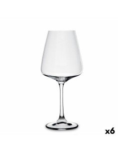 Copa de vino Bidasoa Fosil Gris Vidrio 370 ml (6 Unidades) | Tienda24 Tienda24.eu