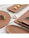 Snack tray Quid Mineral Gres Terracotta Ceramic 13 x 30,5 cm (8 Units) | Tienda24 Tienda24.eu