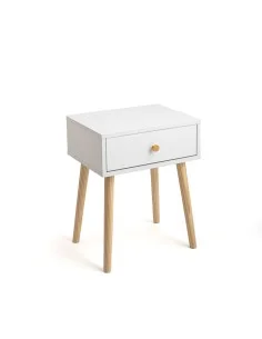 Nightstand Demeyere 42,2 x 30 x 12 cm 45 x 35,8 x 12 cm 49,6 x 36,3 x 40,1 cm Metal Oak | Tienda24 Tienda24.eu