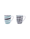 Tasse Bidasoa Zigzag Multicouleur Céramique 2 Pièces 330 ml | Tienda24 Tienda24.eu