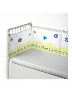 Cot protector HappyFriday Happynois Train Multicolour 210 x 40 cm | Tienda24 Tienda24.eu