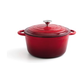 Casserole with lid Bidasoa Fierro Red Metal 3,7 L (3,7 L)