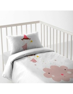 Conjunto de capa de edredom Kids&Cotton Dayton Big Branco 100 x 120 cm | Tienda24 Tienda24.eu