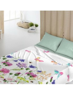 Bettlaken Lovely Home 100 % Baumwolle Weiß 160 x 200 cm | Tienda24 Tienda24.eu