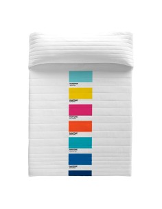 Bedspread (quilt) Hosteline CARMINA White Single (1 Piece) | Tienda24 Tienda24.eu