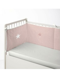 Protector de Cuna Haciendo el Indio Unicorn Pink (60 x 60 x 60 + 40 cm) | Tienda24 Tienda24.eu