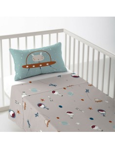 Pillowcase Happy Home MIX COLORS Soil Single 144 Threads | Tienda24 Tienda24.eu