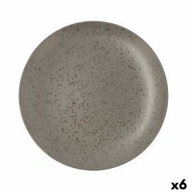 Flad plade Ariane Oxide aus Keramik Grau (Ø 31 cm) (6 Stück)