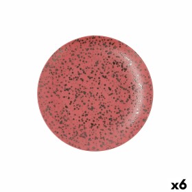 Flad plade Ariane Oxide aus Keramik Rot (Ø 24 cm) (6 Stück)