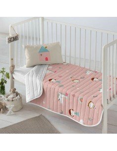 Colcha Hosteline VEGAS Rosa Cama de 90 (2 Piezas) | Tienda24 Tienda24.eu