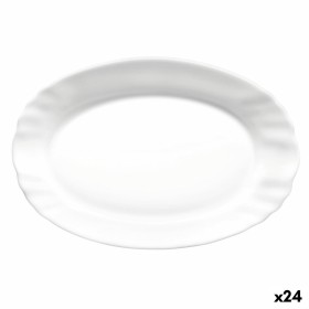 Serving Platter Bormioli Rocco Ebro Oval White Glass (22 cm)