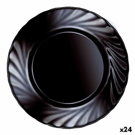 Plato de Postre Luminarc Trianon Negro Vidrio (Ø 19,5 cm) (24