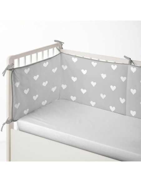 Protection du berceau Cool Kids Hearts (60 x 60 x 60 + 40 cm) | Tienda24 Tienda24.eu