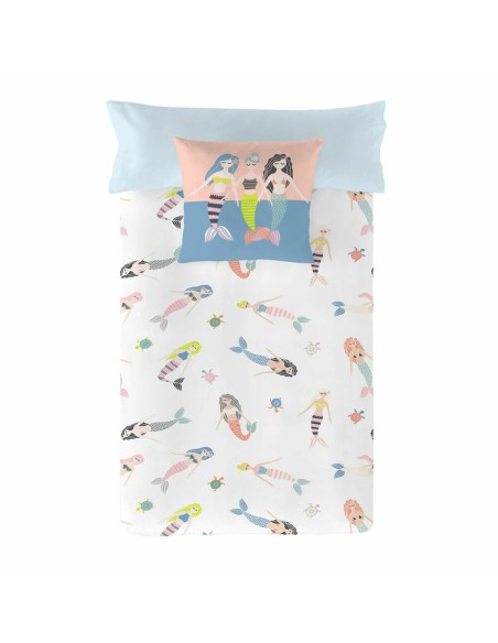 Funda Nórdica Naturals Mermaids Cama de 80/90 (150 x 220 cm) | Tienda24 Tienda24.eu