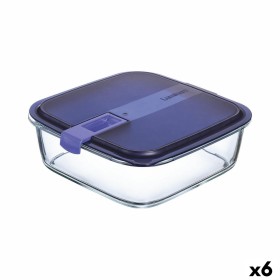 Boîte à lunch hermétique Luminarc Easy Box Bleu 2,5 L verre (6