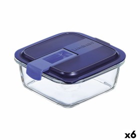 Lancheira Hermética Luminarc Easy Box Azul Vidro (760 ml) (6
