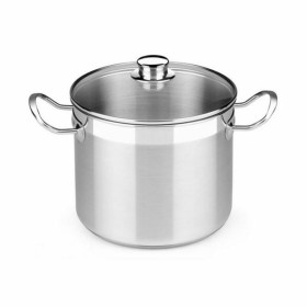 Pot with Glass Lid BRA Profesional 8,5 L Stainless steel Ø 24 cm Multicolour Steel Stainless steel 18/10 by BRA, Stockpots - ...