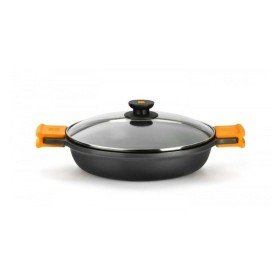 Casserole BRA A270545 Black Black/Orange Metal Aluminium (45 cm) by BRA, Casserole pans - Ref: S0414433, Price: 91,26 €, Disc...