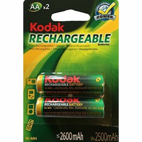 Pile Rechargeable LR6 Kodak NI-MH 2600 mAh (2 pcs) de Kodak, Piles jetables - Réf : S0416391, Prix : 8,66 €, Remise : %