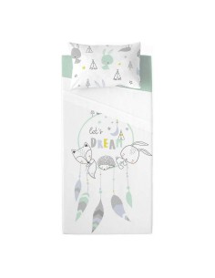 Drap Happy Home MIX COLORS Blanc Lit 1 persone | Tienda24 Tienda24.eu